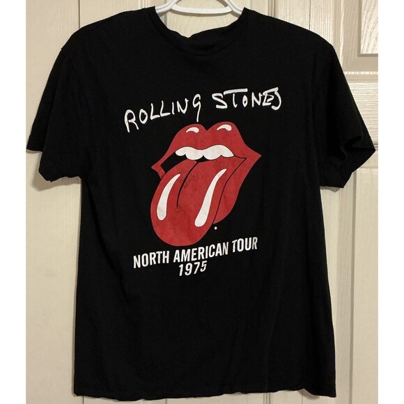 The Rolling Stones Classic Tongue Logo T-Shirt Black Unisex Short Sleeve Size M - Picture 2 of 4